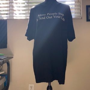 Black unisex t shirt with saying